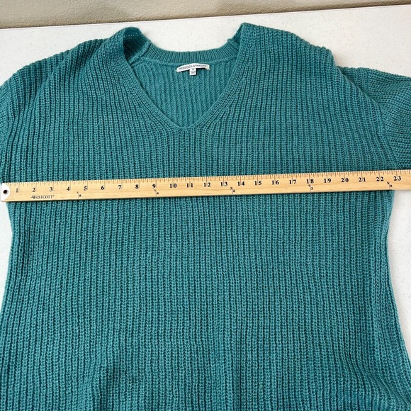 Rebecca Minkoff‎ Women's V-Neck Pullover Sweater Long Sleeve Blue Small Chunky - Picture 9 of 11